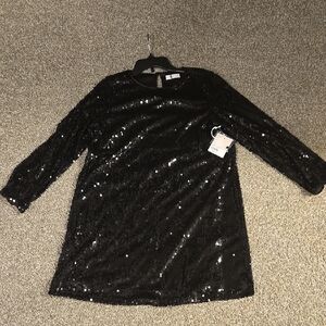 Black Sequin Dress